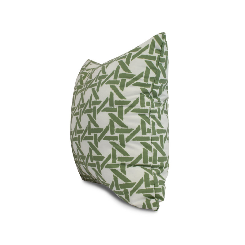 Housse de coussin d'extérieur à imprimé géométrique Palm Beach, H 20 po x l 20 po, Vert