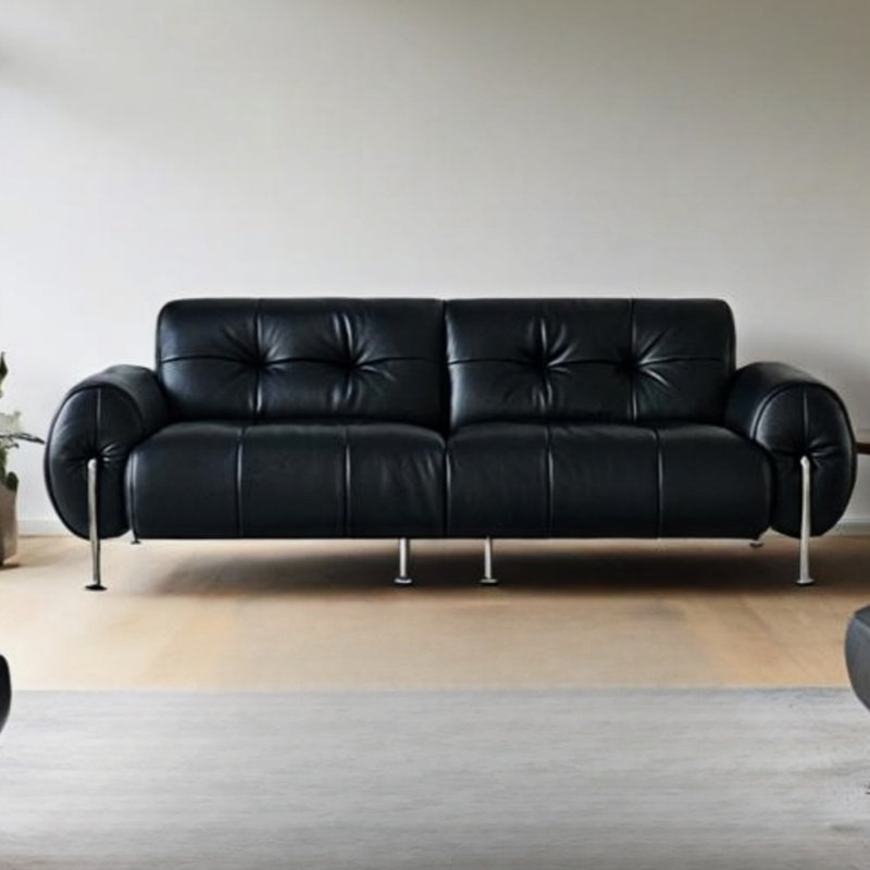 Black Straight Cloud Sofa