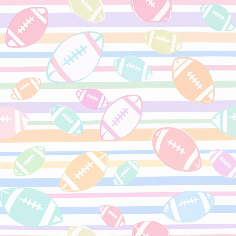 Couvertures rayées de football, L 60 po x H 80 po, Light Pink Light Green