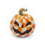 Orange Check Small Illuminated Jack O'Lantern