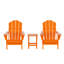 Chaise Adirondack pliante en plastique pour 2 personnes avec table Laguna-812154971