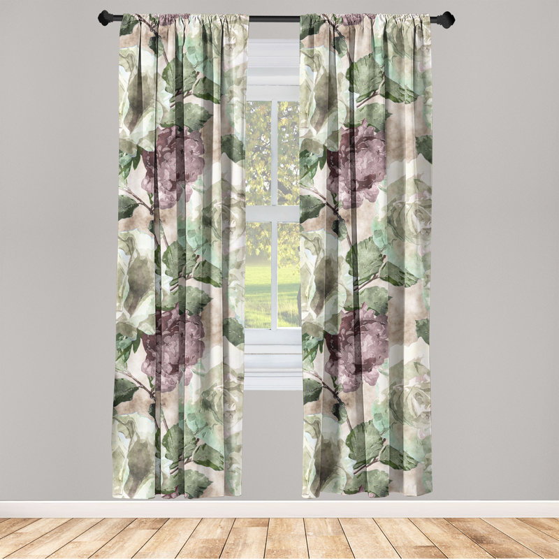 Semi Sheer Curtain Pair, 63" W x 56" L