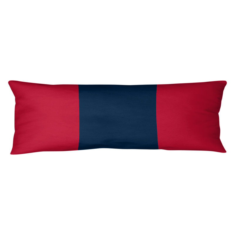 Stripes Medium Polyester/Polyfill Body Pillow, Red/Dark Blue, New England Football