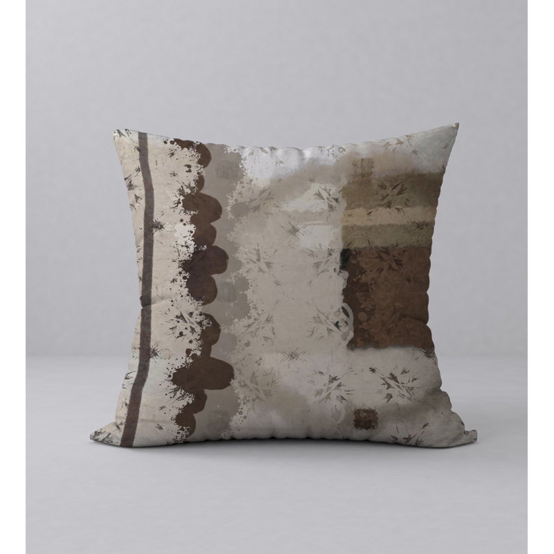 Abstract Reversible Throw Pillow, 18" x 18"