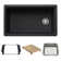 Inteos SILGRANIT 33" Single Bowl Reversible Undermount Workstation Kitchen Sink
