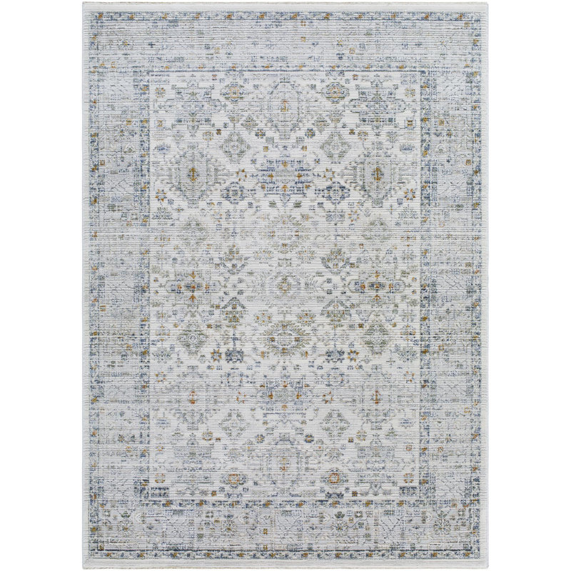 Tapis traditionnel tissé à la machine Boltri EDO2308, Rectangle 2 pi x 2 pi 11 po