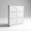 Armoire de rangement moderne et étroite à porte basculante avec six tiroirs rabattables, conception peu encombrante, tablette réglable et crochets muraux pour les solutions de rangement de hall d'entrée et de couloir-1585864267