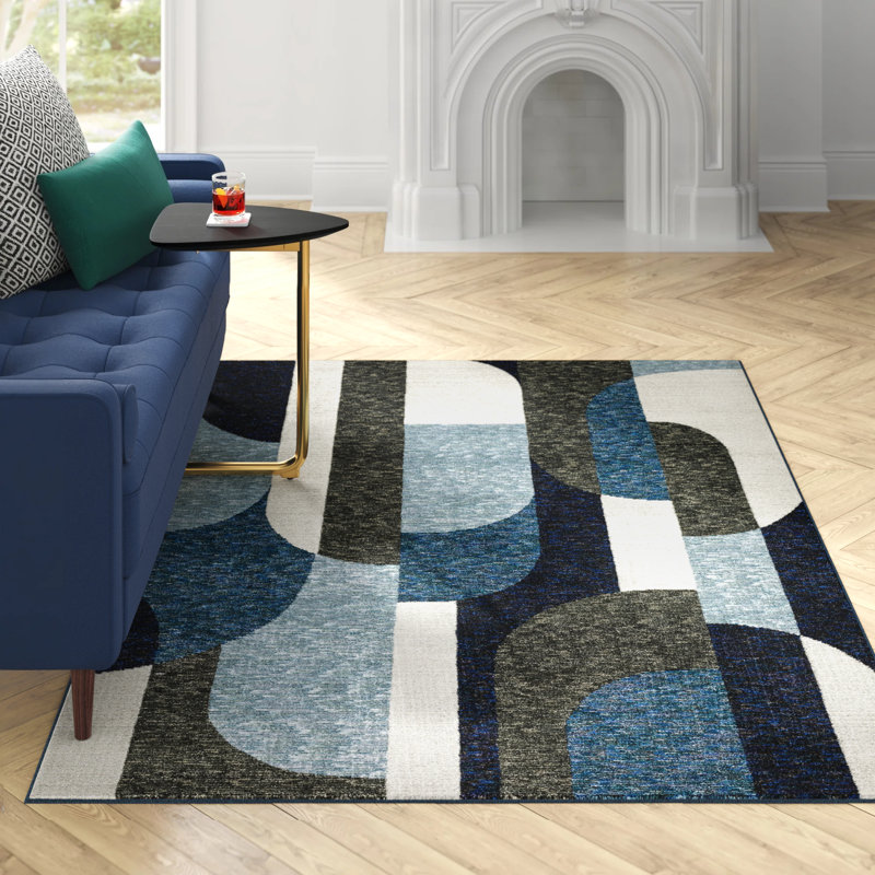Sisk Abstract Indoor Rug, Rectangle 5'3" x 7'3"