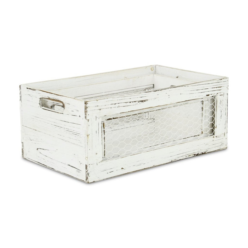 Gracie Oaks Wood Decorative Bin