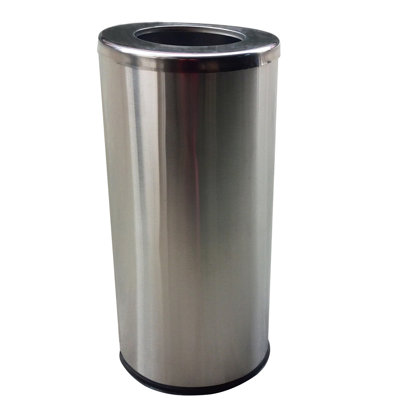 Stainless Steel Open Kitchen Trash Can - 14.5 Gallons
