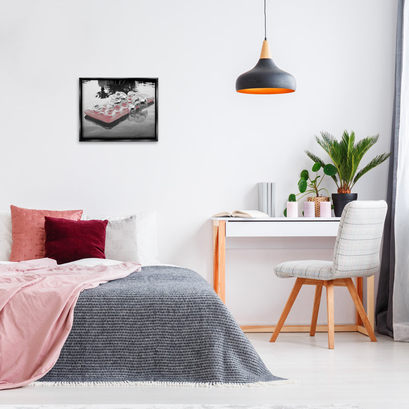 «Disco Balls Pool Float Floater Frame» par Ziwei Li sur, H 17 po x l 21 po, Cadre flottant noir de jais