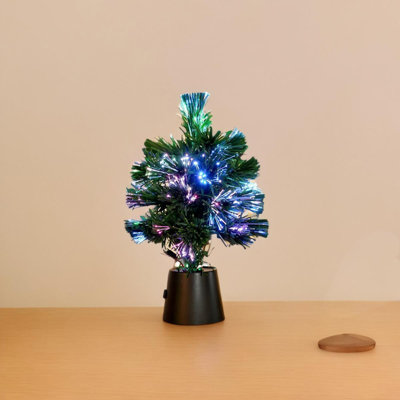 Colorful Fiber Illuminated Christmas Tree Ornament