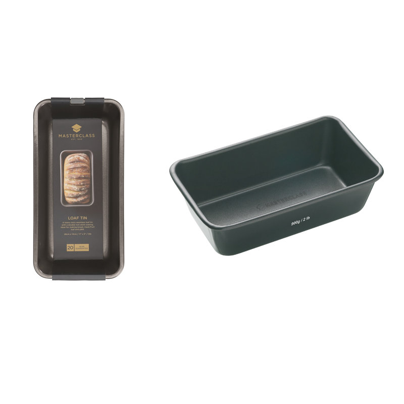 MasterClass Set of Two Non-Stick Loaf Pans, Includes 2lb/900g pan and 3lb/1350g Pan