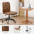 Faux Leather Mid Back Swivel Computer Task Desk Chair-101109633-91696632