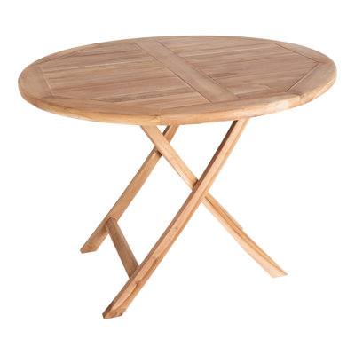 Deatsville Teak Round Solid Wood Dining Table