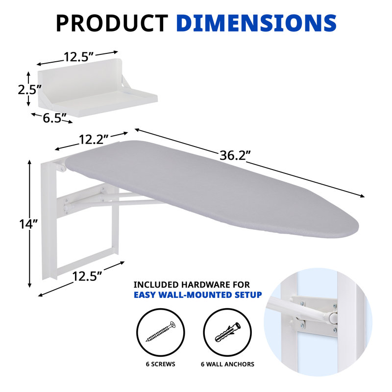 Metal Mounted Ironing Board / Centre