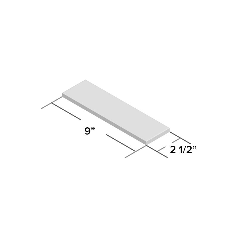 Reverie 2.5" x 9" Porcelain Subway Wall & Floor Tile, Moon