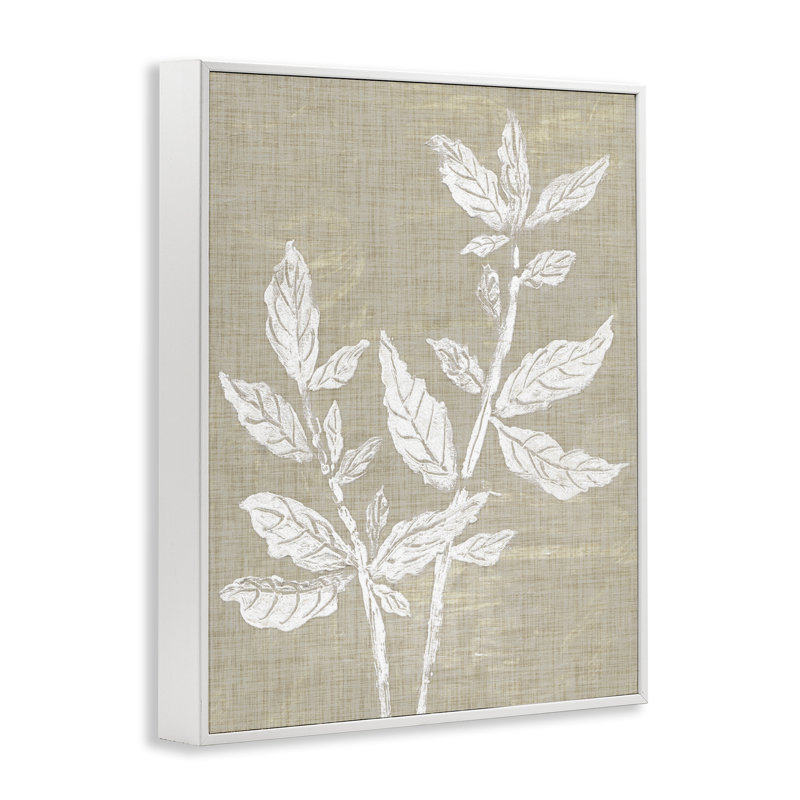 Feuilles de bohème sur giclée encadrée à motif naturel, design par Melissa Wang, H 14 po x l 11 po