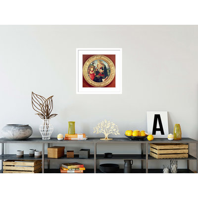 Vierge à l'enfant avec Jean-Jean par Sandro Botticelli - Impression giclée encadrée