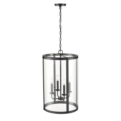 Luminaire suspendu cylindrique à 4 lumières Kambria