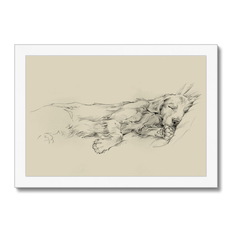 Dog Days III by Ethan Harper - Print, White Framed Paper Print, 34cm H x 50cm W