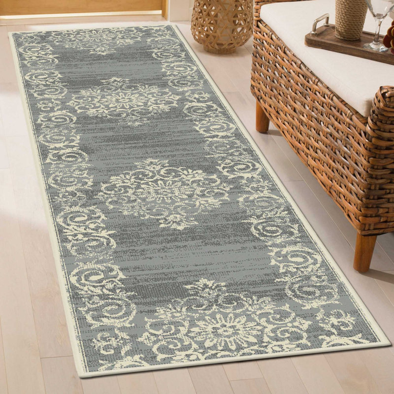 Runner Floral Area Rug, Runner 60 x 420 cm