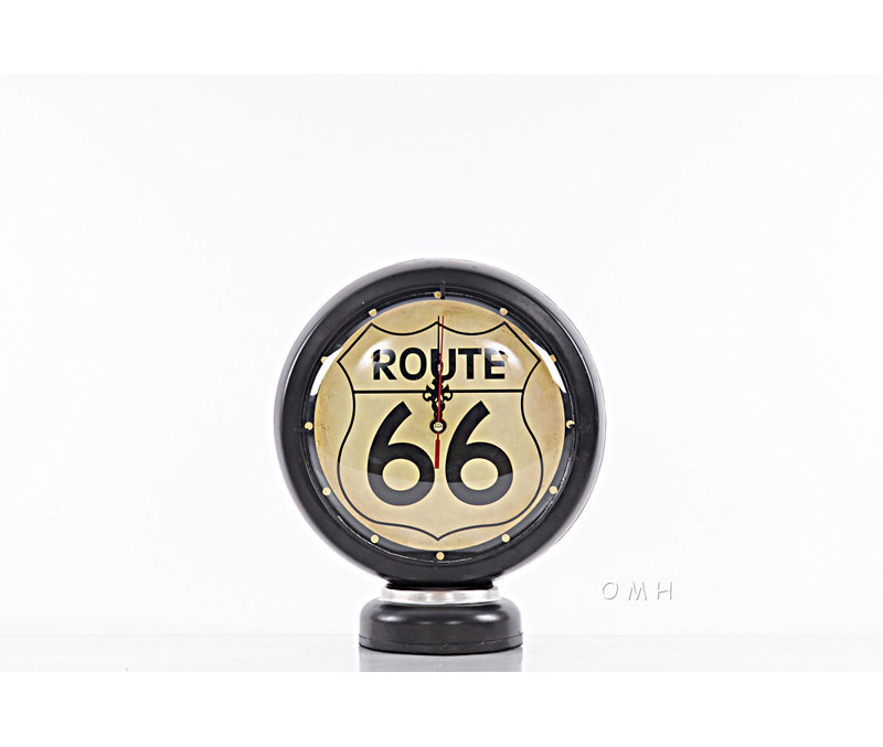 Rustic Atomic Tabletop Clock in Black Gold