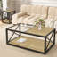 Table basse moderne pour chambre à coucher et salon, plateau en verre trempé et panneau de fibres à densité moyenne, table basse de style industriel-1925886110
