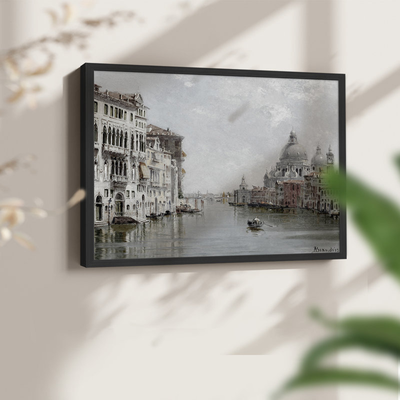 Paysages rétro-impression encadrée-redéfinissable, H 8 po x l 10 po, Noir