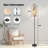  68.5" Standing Floor Lamp mid century style seamless Dimmable Metal Pole Lamp with Linen Lampshade LED Bulb Included