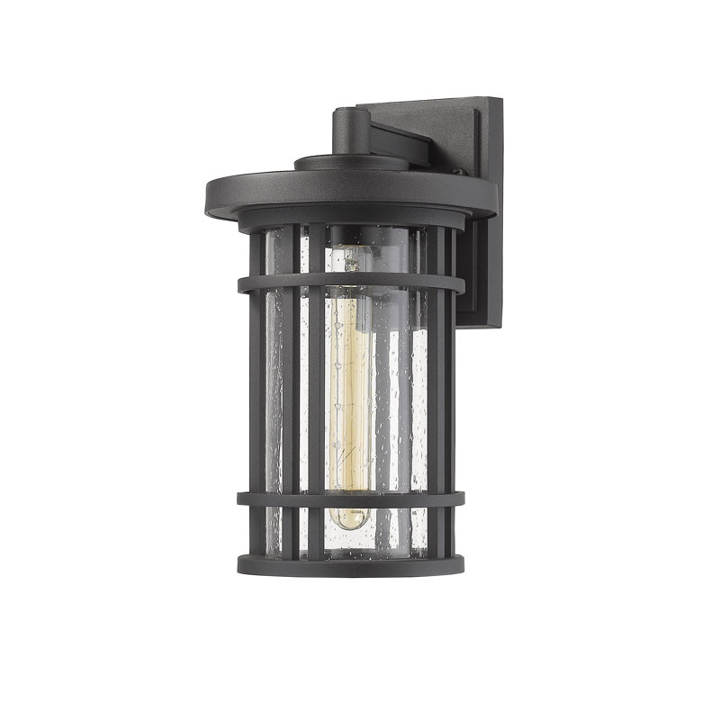 Landry Wall Light, Black, 13.5" H x 8" W x 9" D