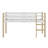 Twin Size Loft Bed With Ladder And Safety Guardrail