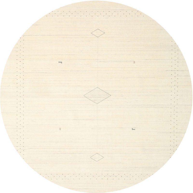 Surface beige contemporaine tapis, Rond 8 pi x 8 pi