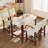 47.5 Inch Faux Marble Finish Bar Dining Table