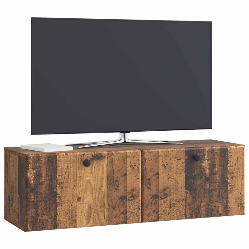 TV Stand, 30cm H x 98cm L x 31cm W, Old Wood