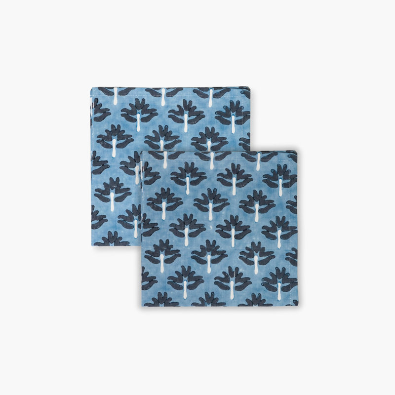 Noor Table Napkin, Blue/Dark Green Floral