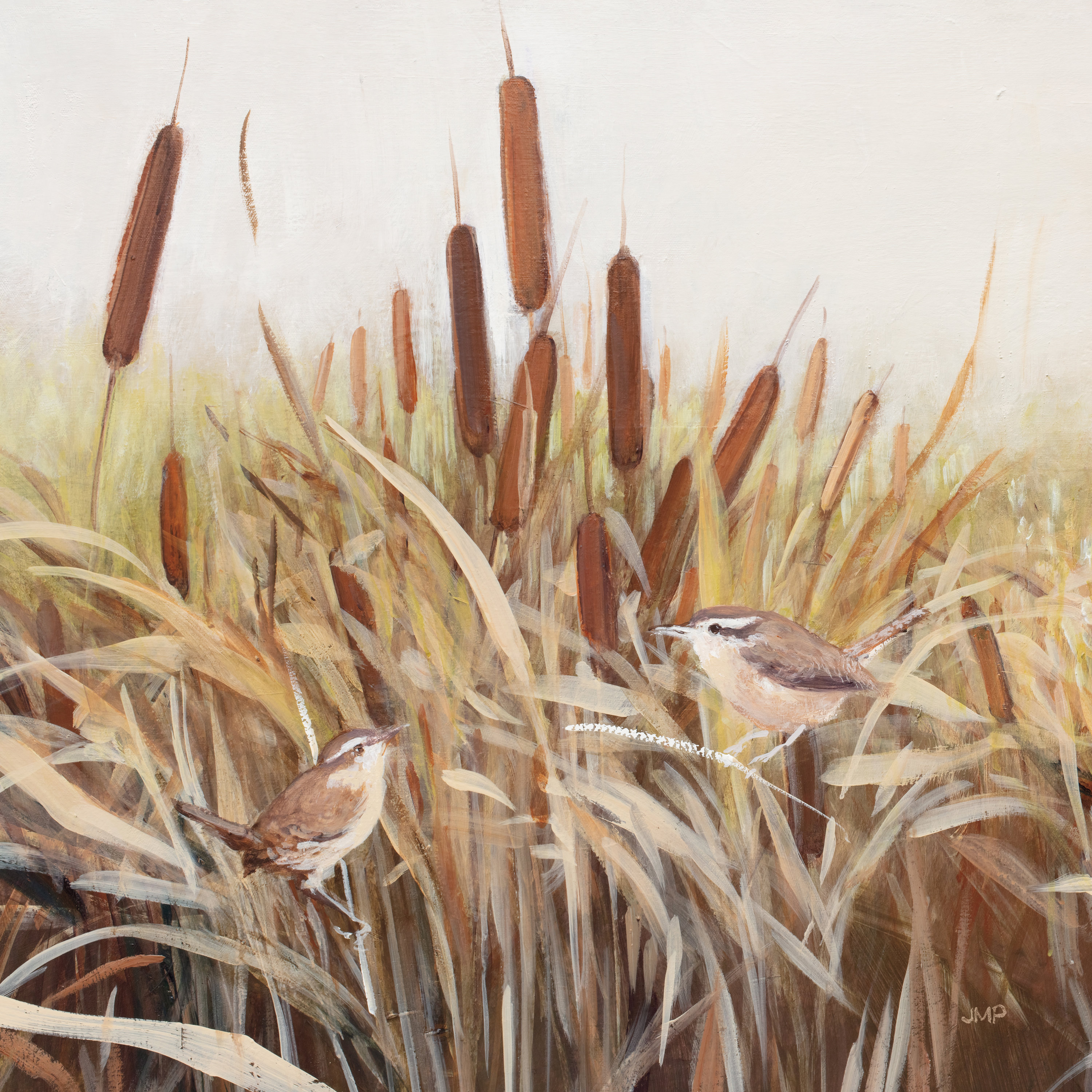 August Grove® Lessia Whispering Cattails II On Canvas by Julia Purinton ...
