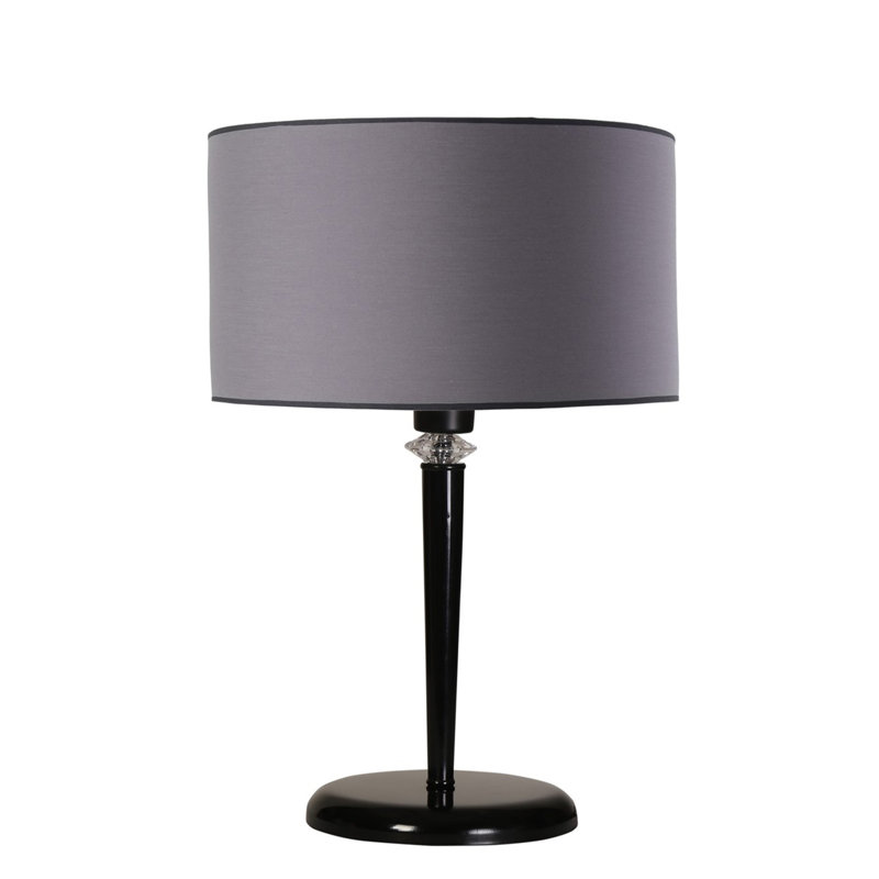 Lampe de table 21,65 po Grassingt, Noir, Gris clair