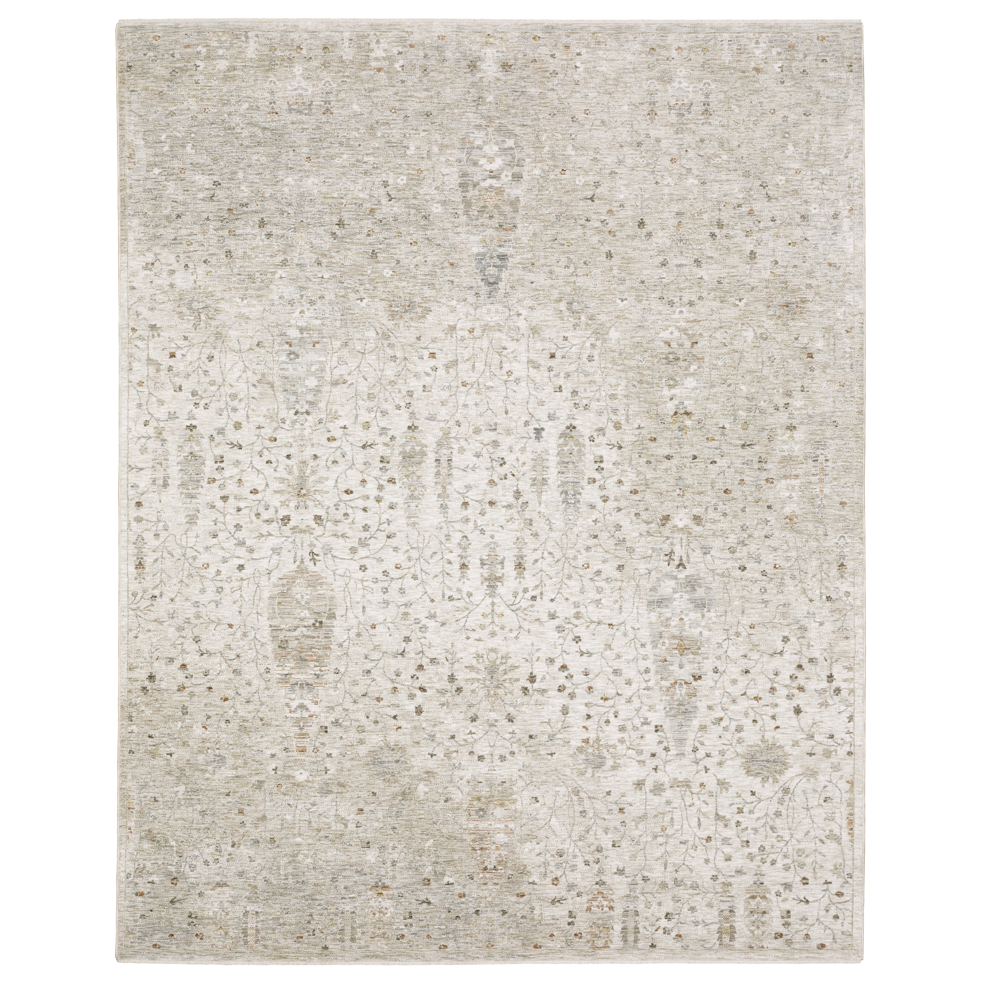 Bungalow Rose Kuebler Distressed Traditional Ivory/ Beige Area Rug ...
