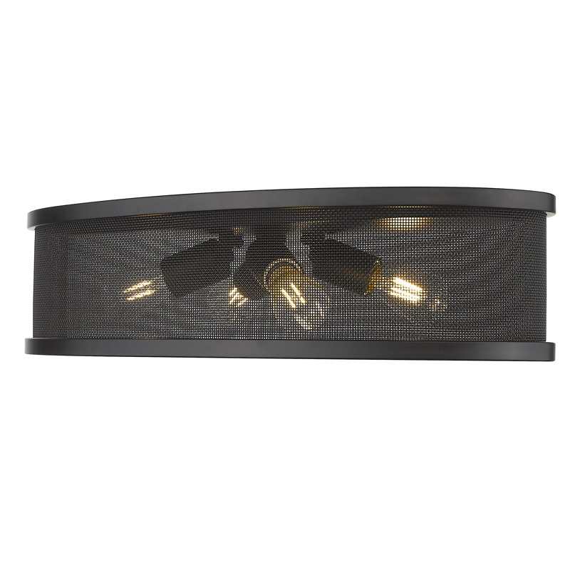 Plafonnier encastré 4 lumières 24 po Creslow, Noir mat