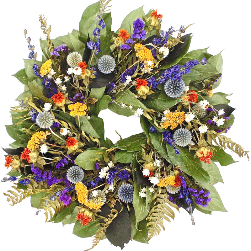 Handcrafted Dried Mixed Assortment Wreath, 30" H x 30" W x 6" D
