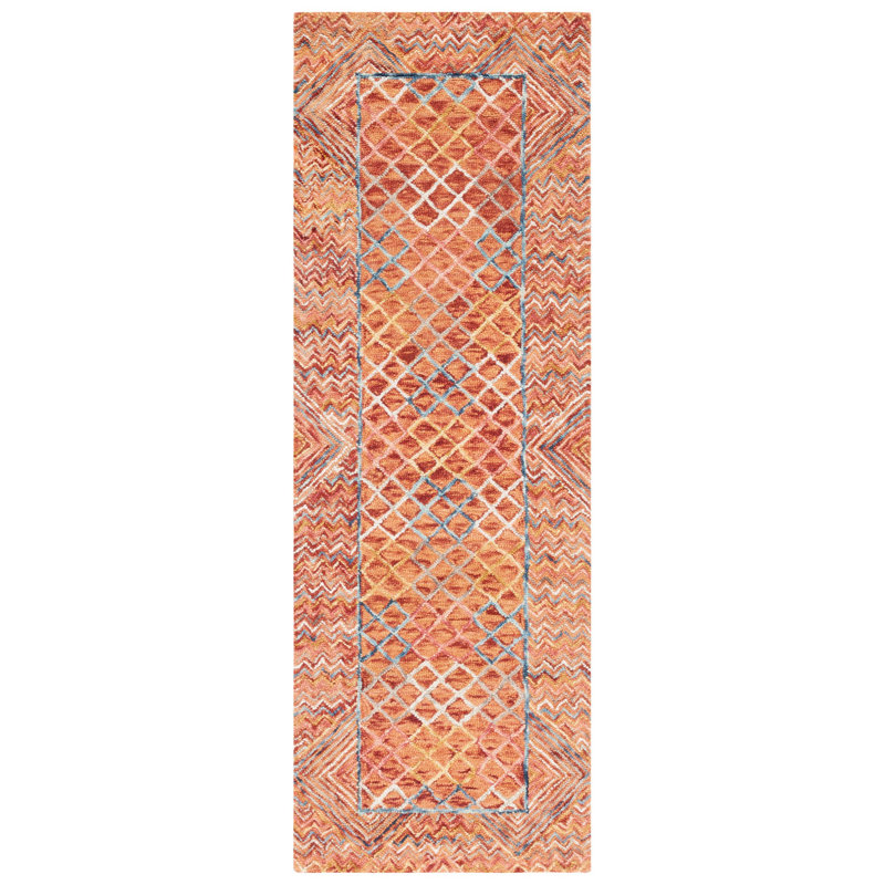 Deyoung Hand Tufted Wool Geometric Rug, Runner 2'3" x 7'