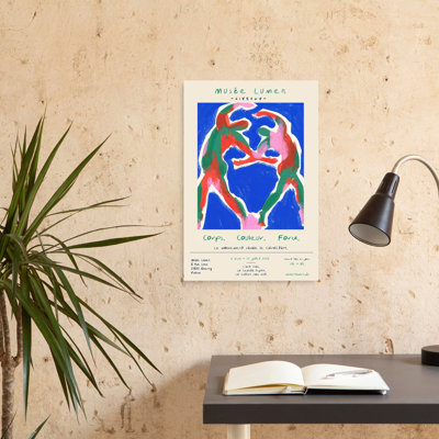 Abstract Dancing Figures Abstract Bold Colourful Wall Art Print