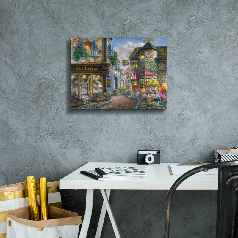  «Bello Piazza» par Nicky Boehme, art mural sur toile, 16 po x 12 po, H 12 po x l 16 po