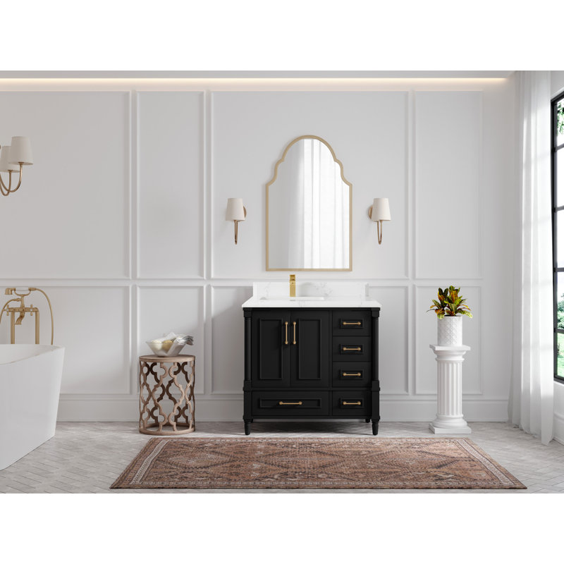 36'' Single Bathroom Vanity with Quartz Top, Empira