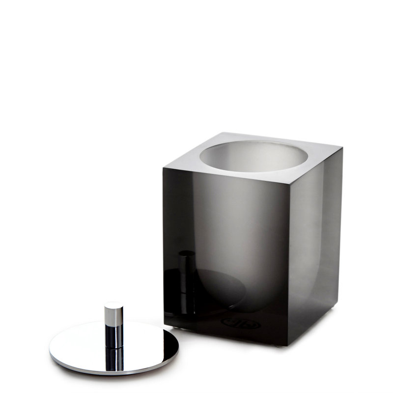 Smoke Acrylic Freestanding Bathroom Canister