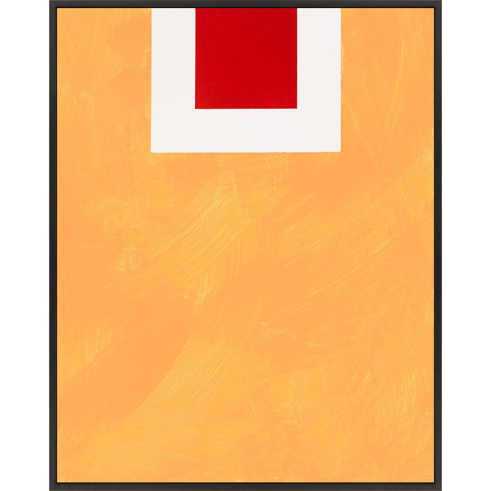 Square Sunrise by Robert Kamnatnik, Black Framed Canvas, 20" H x 16" W x 1.38" D