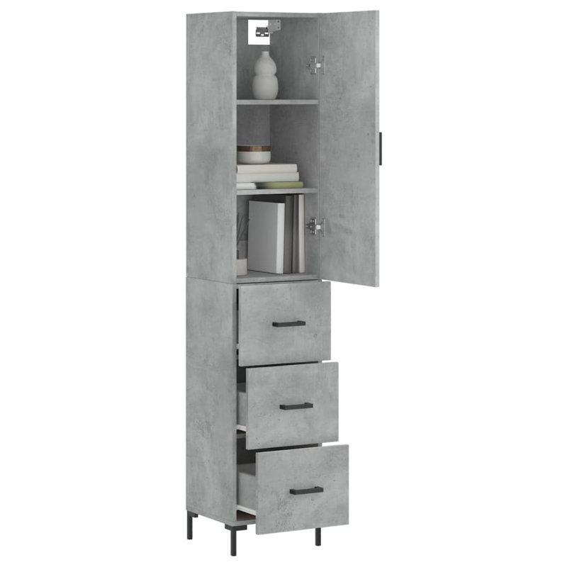 Merla 34.5cm Sideboard, Concrete Grey