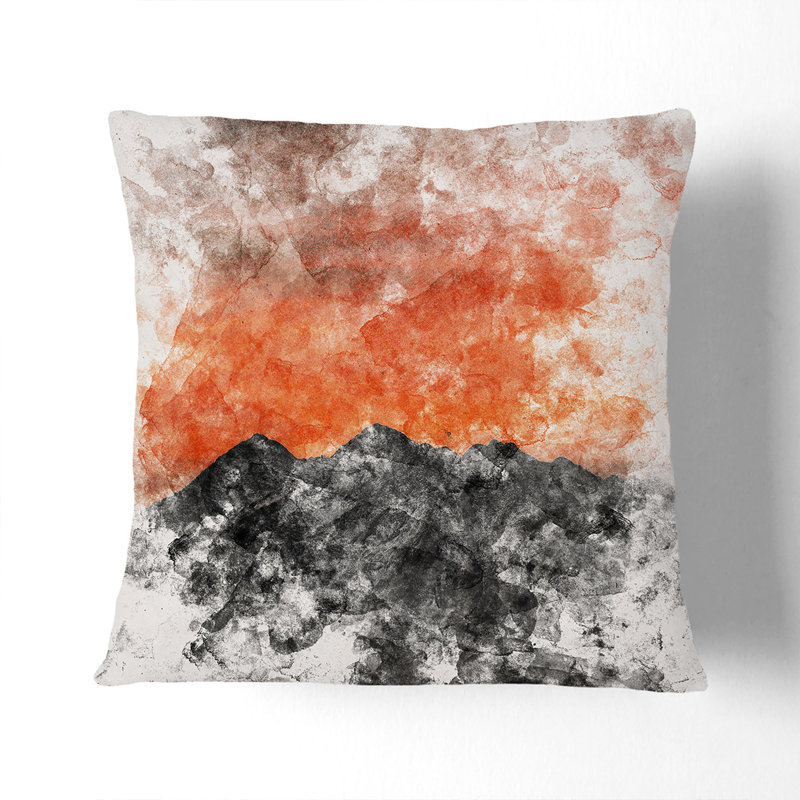 Sky Above Mountains in Italy Cushion with Filling, 40cm H x 40cm W x 15cm D, Stone