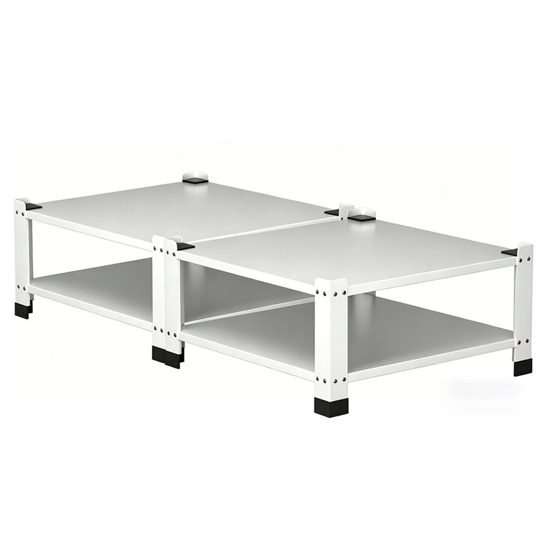Paquet de 2 piédestal robuste pour laveuse et sécheuse avec tablette de rangement, support universel pour appareil de buanderie L 28,3 po x l 28,3 po x H 14 po, base en acier d'une capacité de 660 lb